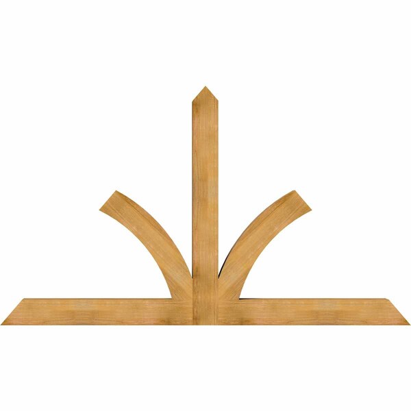 Ekena Millwork Richland Rough Sawn Timber Gable Bracket, Western Red Cedar, 96"W x 56"H x 6"D x 6"F, 14/12 Pitch GBW096X56X0606RIC00RWR - main